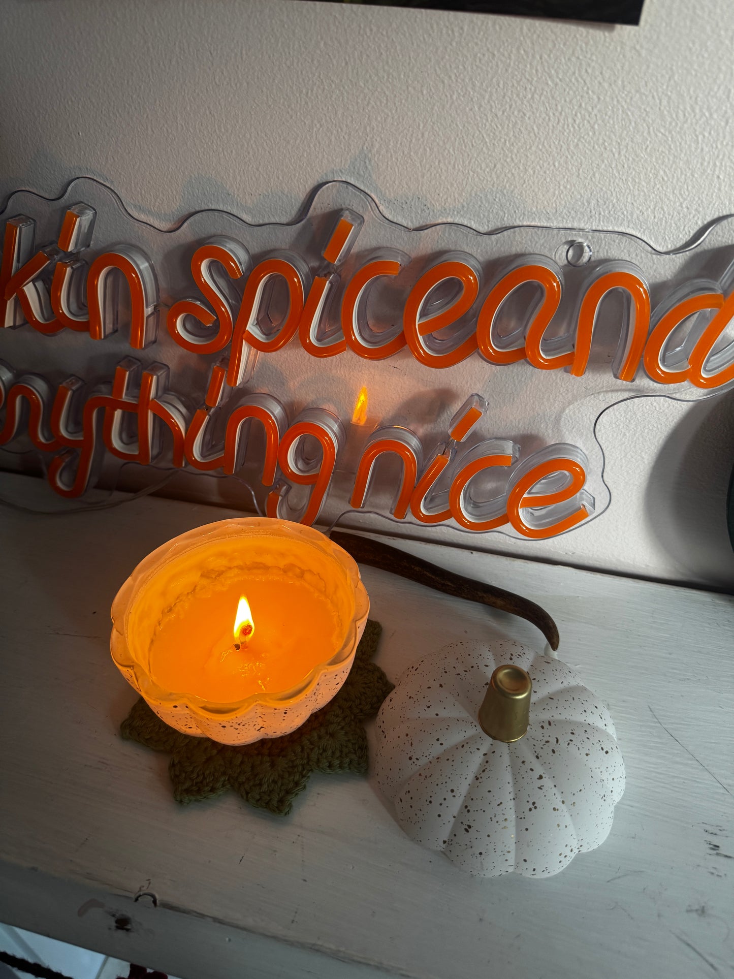 Pumpkin Spice white pumpkin Jar